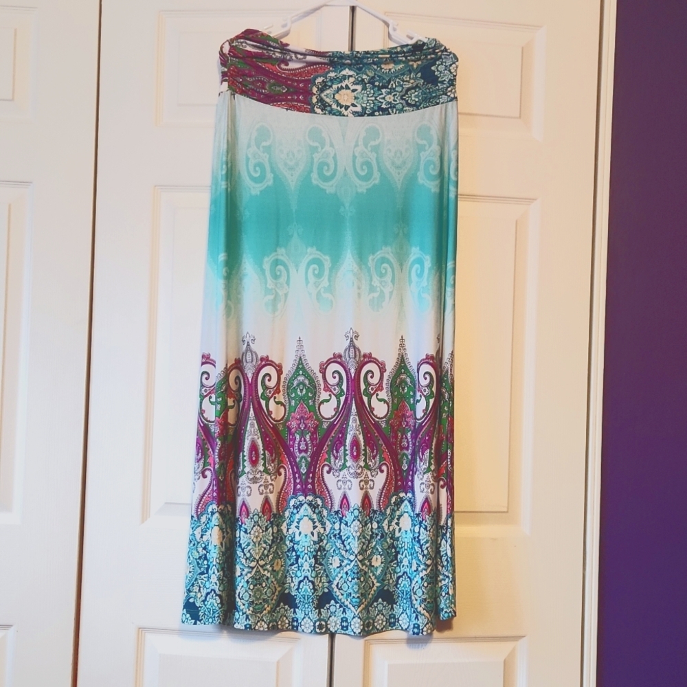 Venus Maxi Skirt Bohemian Multicolored Patterned - Large